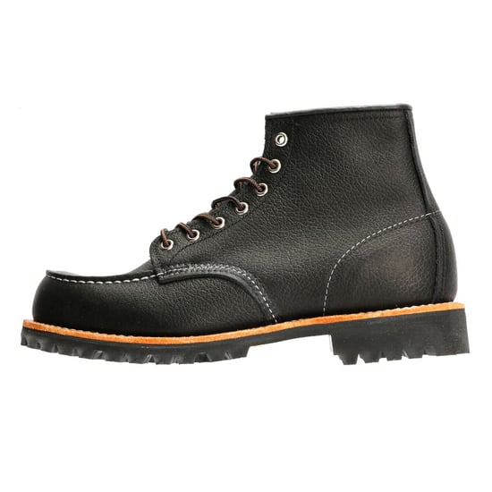 Red Wing Roughneck 6" Moc Toe Work Leather Men's Black Boots - Image 6
