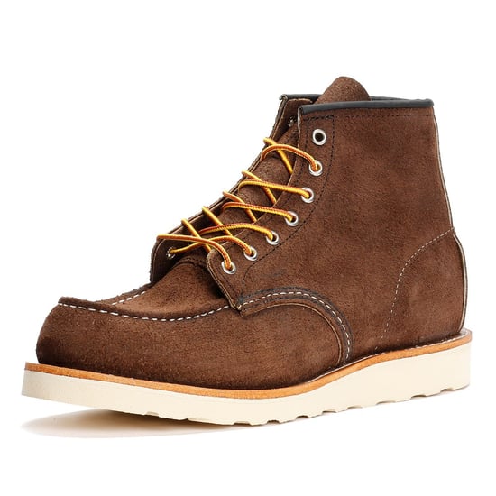 Red Wing 6 Inch Moc Toe Suede Men's Chocolate Boots - Image 3