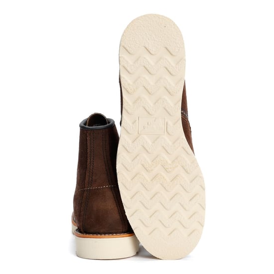 Red Wing 6 Inch Moc Toe Suede Men's Chocolate Boots - Image 4