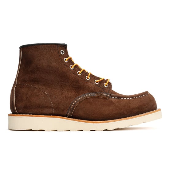 Red Wing 6 Inch Moc Toe Suede Men's Chocolate Boots - Image 5