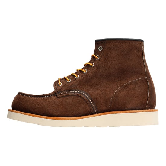 Red Wing 6 Inch Moc Toe Suede Men's Chocolate Boots - Image 6