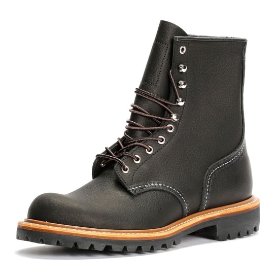 Red Wing 8-Inch Logger Oil Leather Men's Black Boots - Image 3