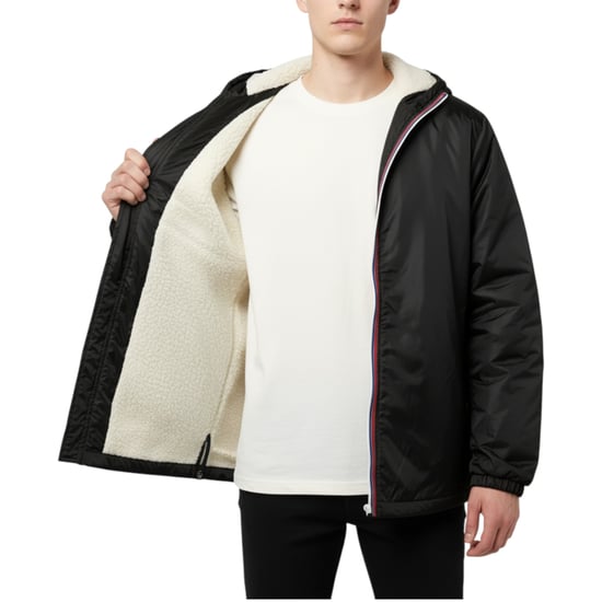 Mens Snowboard Jacket Waterproof Sherpa Showerproof Long Sleeve Full Zip Jacket - Image 5