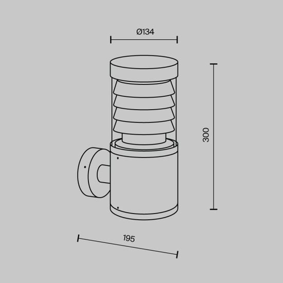 Maytoni Outdoor wandlamp spir grafiet Ø13,4 - Image 3
