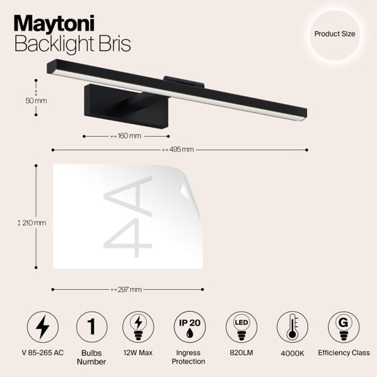 Maytoni achtergrondverlichting bris - - Image 6