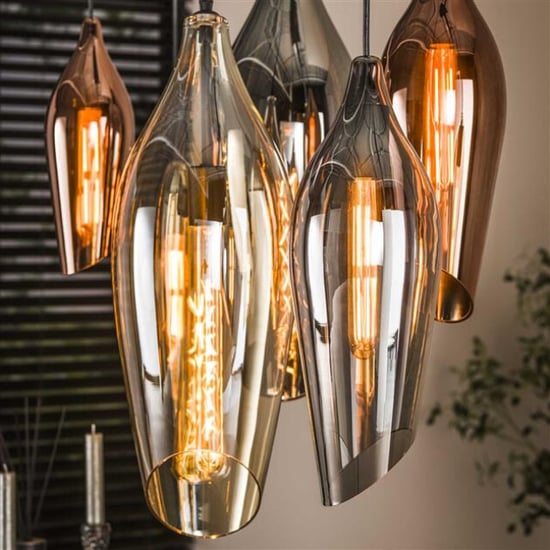 Hoyz hanglamp 4+3 cocoon mix glass - - Image 5
