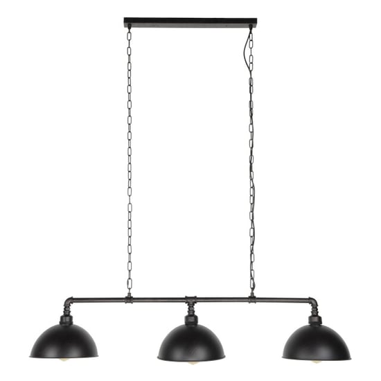 Hoyz Hoyz hanglamp industrial tube 3 lampen halfronde kap /zwart - Image 3