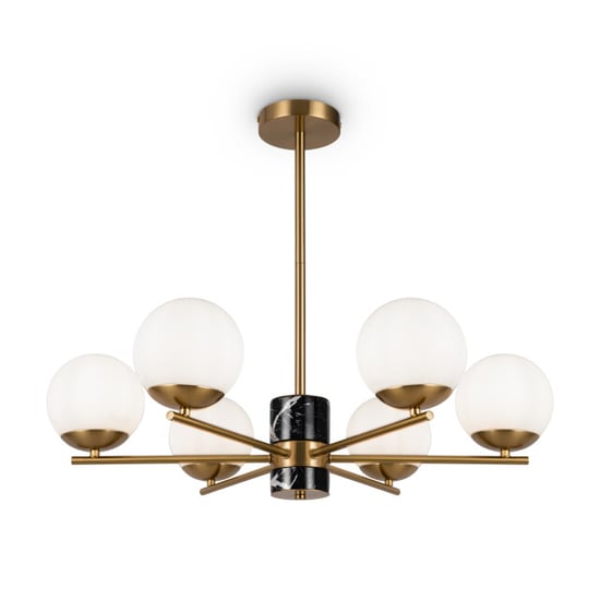 Maytoni hanglamp marble messing Ø67 - Image 1