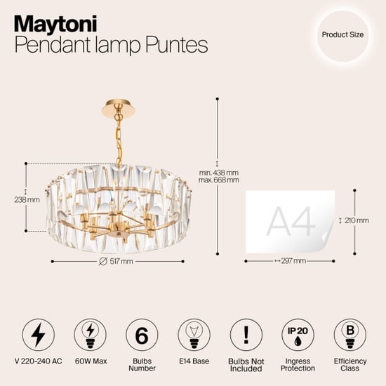 Maytoni hanglamp puntes - Ø51,7 - Image 4