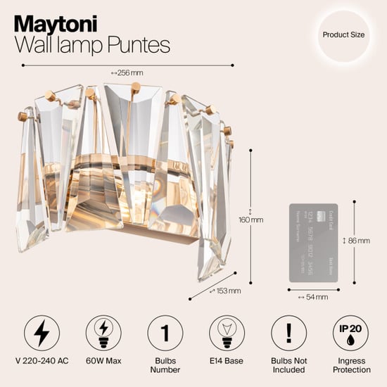 Maytoni wandlamp puntes - - Image 3