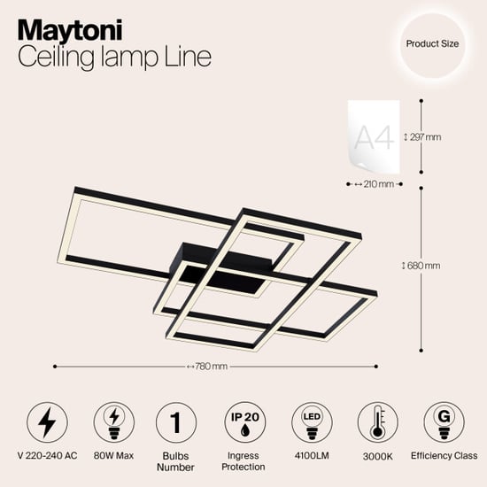 Maytoni plafondlamp line - - Image 3