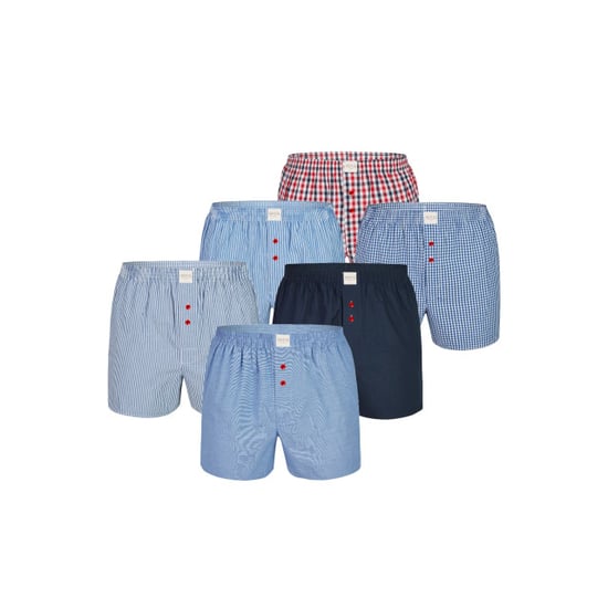 Phil & Co 6-pack wijde boxershorts heren geweven katoen classic pack 6-pack - Image 1
