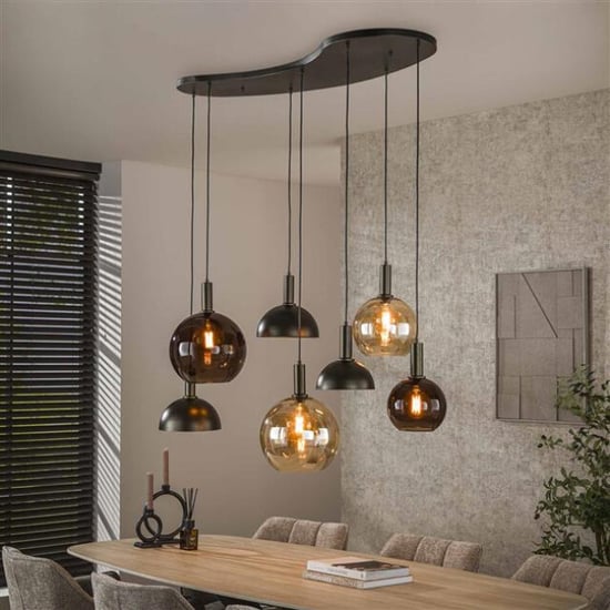 Hoyz hanglamp cluster 4+3-lichts sienna - Image 1