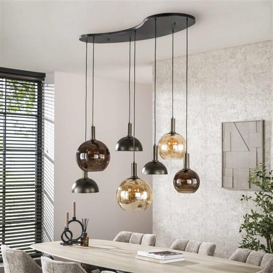 Hoyz hanglamp cluster 4+3-lichts sienna - Image 3
