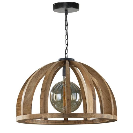 Hoyz Hoyz hanglamp gebogen houten spijlen Ø60 mango naturel - Image 2