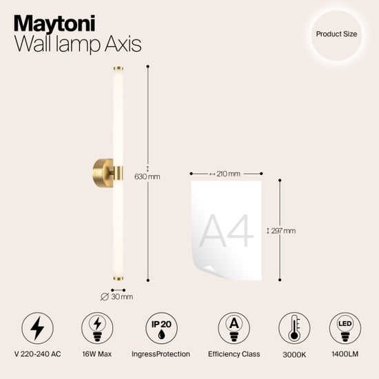 Maytoni wandlamp axis - Ø3 - Image 4