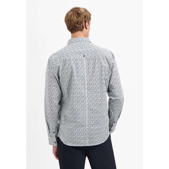 No Excess Shirt stretch allover printed dusty blue - Image 4