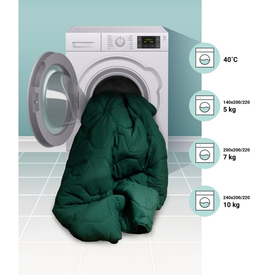 DoubleDry 2 in 1 dekbed 240x200 lits jumeaux wasbaar dekbed zonder overtrek - - Image 4