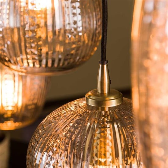 Hoyz Hoyz hanglamp 5l diamond grain mix / diamond glass - Image 3