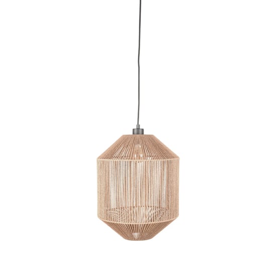 Label51 Hanglamp ibiza naturel jute 1-lichts cilinder - Image 2