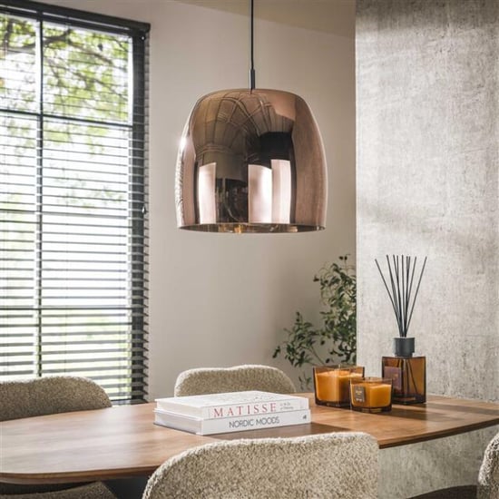 Hoyz hanglamp 1l drift glass copper color glas - Image 3