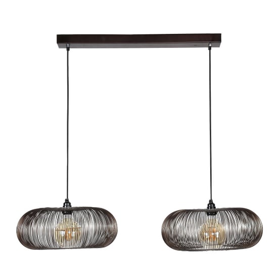 Hoyz Hoyz hanglamp met 2 lampen koper kleurig 150cm disk vorm Ø43 - Image 2
