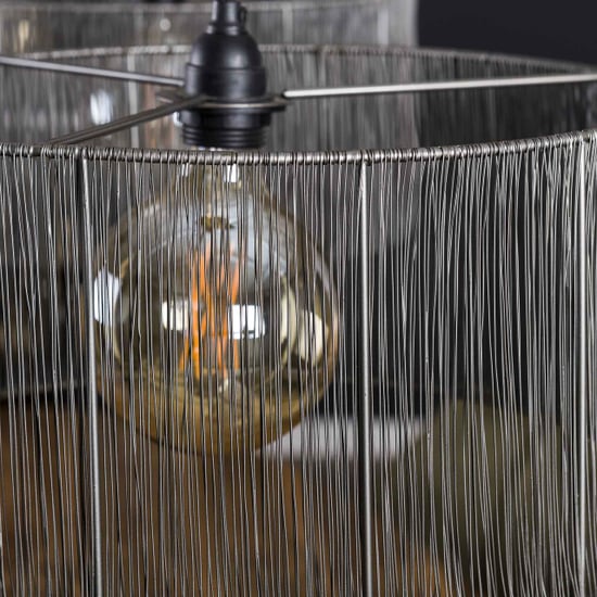 Hoyz Hoyz hanglamp 2l stringshade metaal zwart nikkel 120x45x150 - Image 2