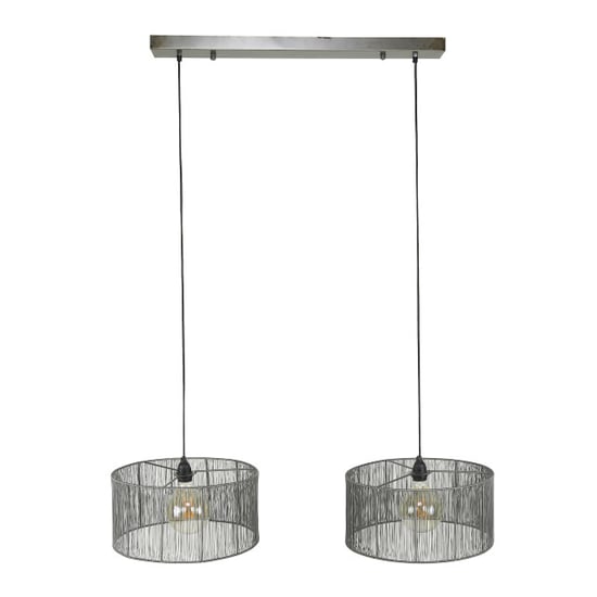 Hoyz Hoyz hanglamp 2l stringshade metaal zwart nikkel 120x45x150 - Image 3