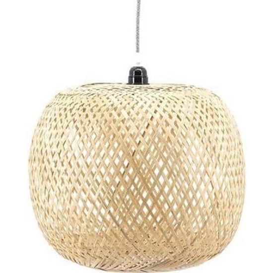 Furnilux Linin 3 vintage hanglamp rotan - Image 1