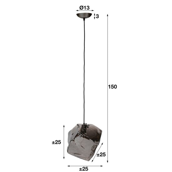 Hoyz Hoyz hanglamp rock chromed 1 lamp /zwart industrieel - Image 4