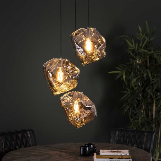 Hoyz Hoyz hanglamp rock chromed 3 lampen industrieel 50x50x150 - Image 1