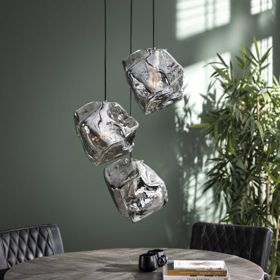 Hoyz Hoyz hanglamp rock chromed 3 lampen industrieel 50x50x150 - Image 2