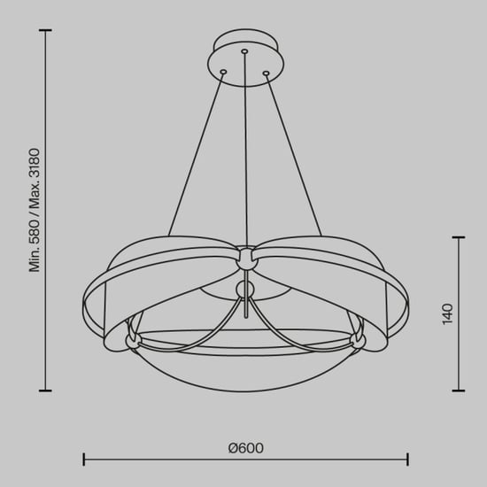 Maytoni hanglamp breeze messing Ø60 - Image 6