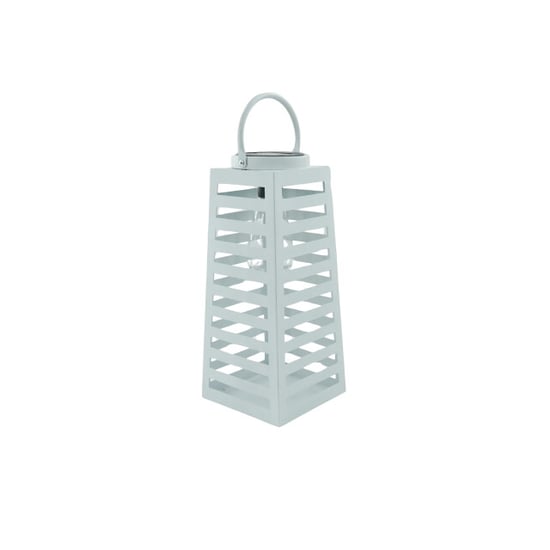 House Vitamin Lamp- lantern solar metal white 14x32,5cm - Image 1