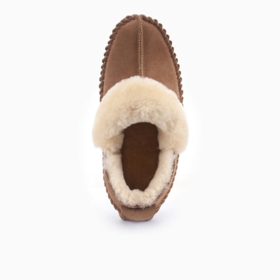 Warmbat Barrine cognac dames pantoffel (gesloten hiel) - Image 3