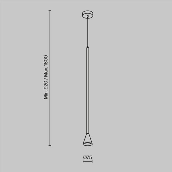 Maytoni Technical hanglamp arrow - Ø7,5 - Image 2