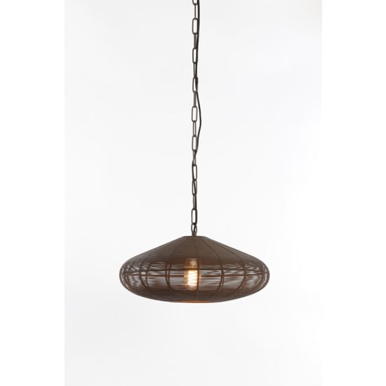 Light & Living hanglamp Ø60x23 cm bahoto mat donker - Image 3