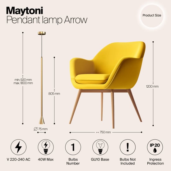 Maytoni Technical hanglamp arrow - Ø7,5 - Image 4