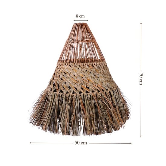 Furnilux hanglamp van mendonggras – handgemaakt & boho stijl met gevlochten - Image 3