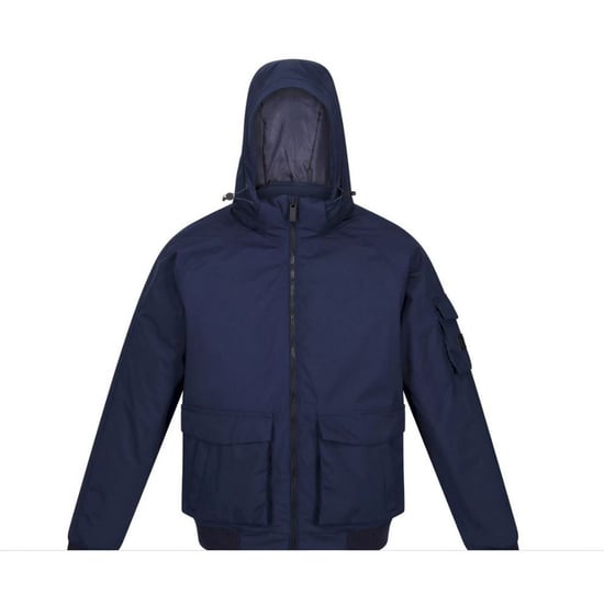 Regatta Mens Faizan Hooded Waterproof Jacket (Navy) - Image 1