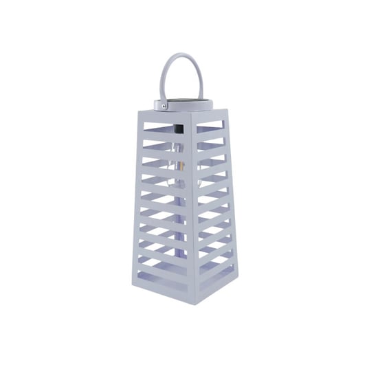 House Vitamin Lamp- lantern solar metal lila 14x32,5cm - Image 1