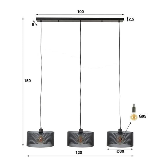 Hoyz hanglamp 3l mesh round artic - Image 5