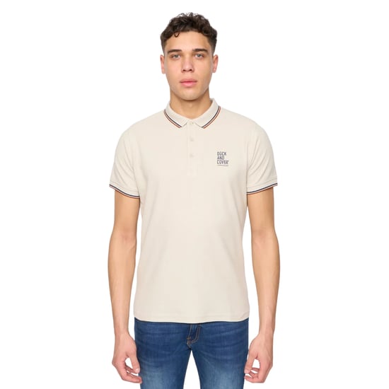 Duck and Cover Heren Melports Poloshirt (Gebroken wit) - Image 1