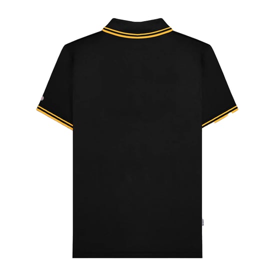 Lambretta Heren Tipped Big & Tall Poloshirt (Zwart/Goud) - Image 2