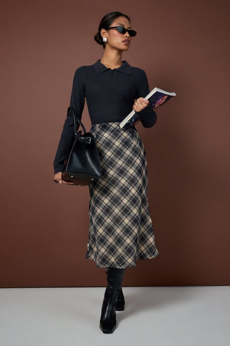 Premium Long Sleeve Collared Rib Knit Top - Image 5