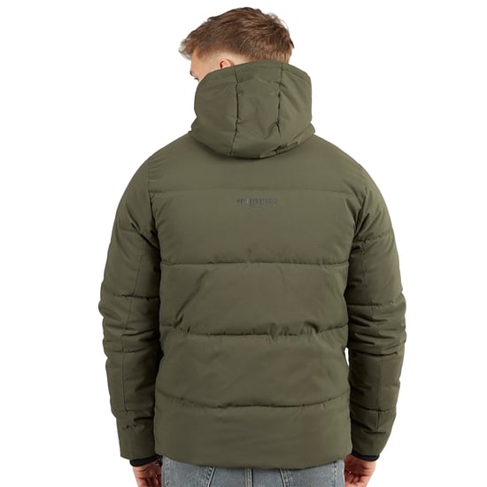 Henleys Heren Systeem Ski Puffer Jacket (Khaki Groen) - Image 2