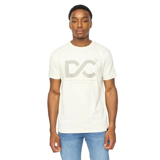 Duck and Cover Heren Polymoore Zware T-Shirt (Off White) - Image 1