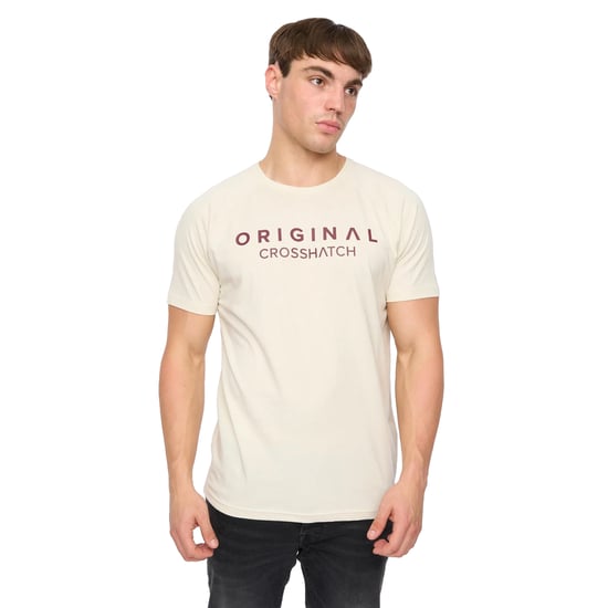 Crosshatch Heren Chantlars T-Shirt (Gebroken wit) - Image 1