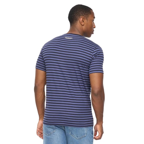 Crosshatch Heren Loppins T-shirt (Navy) - Image 2