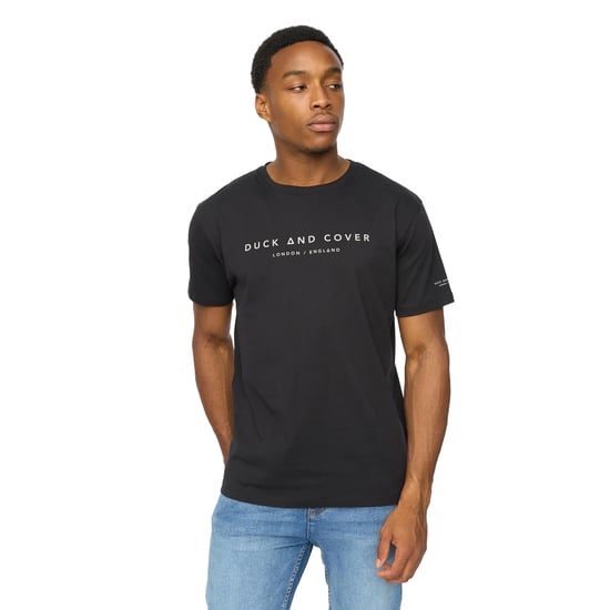 Duck and Cover Heren Crytons Heavyweight T-Shirt (Zwart) - Image 3